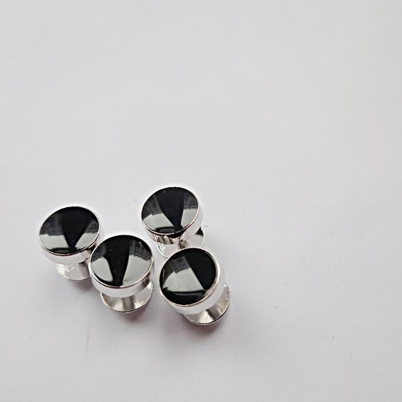 NEW! 4   Black Formal Tuxedo Shirt - Picture 2 of 2